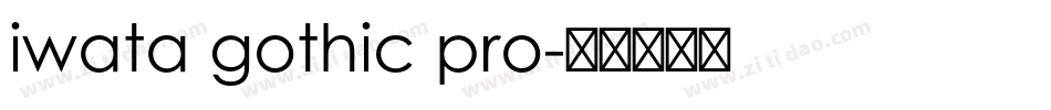iwata gothic pro字体转换